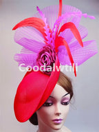 Elegant Flower Fascinator Pillbox Cap Wedding Women Fascinator Hat Headband