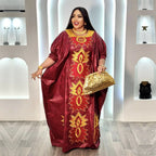African Attire For Women Abaya Embroidery Plus Size Elegant Party Dress