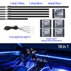Car Ambient Lights RGB 64 Color Universal LED Interior