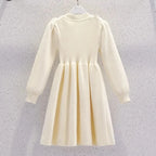Women's Solid Color Casual Knit Sweater Pullover Autumn Winter Dress