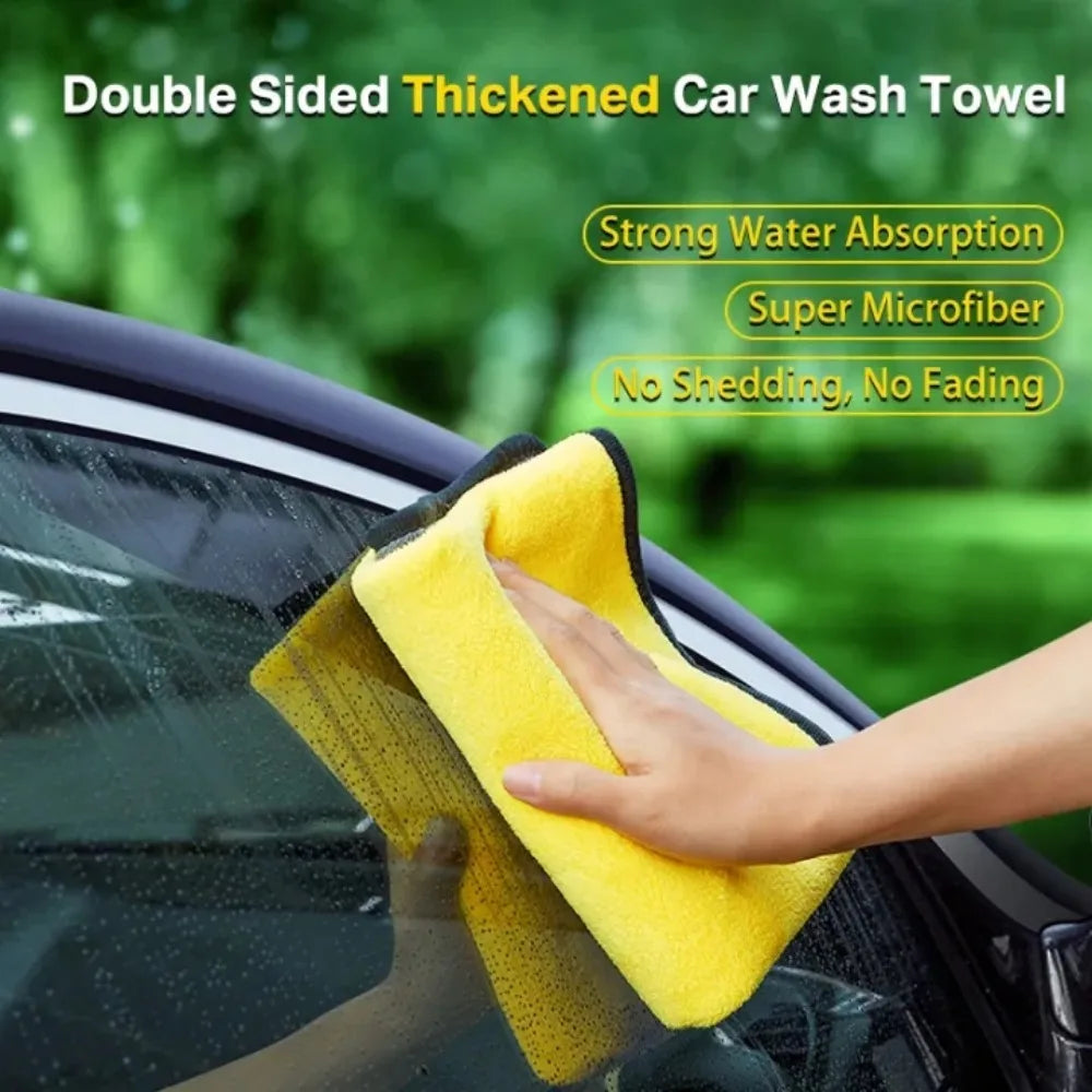 Microfiber Car Cleaning Towels (2/6PCS)  Extra Soft High Absorption Drying Cloths