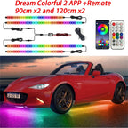 RGB Car Underglow LED Lights  Flexible 12V Underbody Ambient Light with App Control