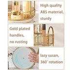 Rotating Makeup Organizer for Vanity 3 Tier, High-Capacity Skincare Clear Make Up Storage Perfume Cosmetic Dresser Countertop