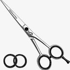 SERRATED 6 Inch Barber Scissors Professional Hair Cutting Shears