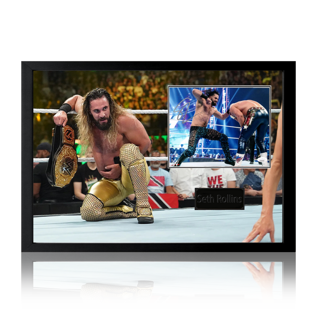 Seth Rollins Signed Image Iconic Frame (JSA)