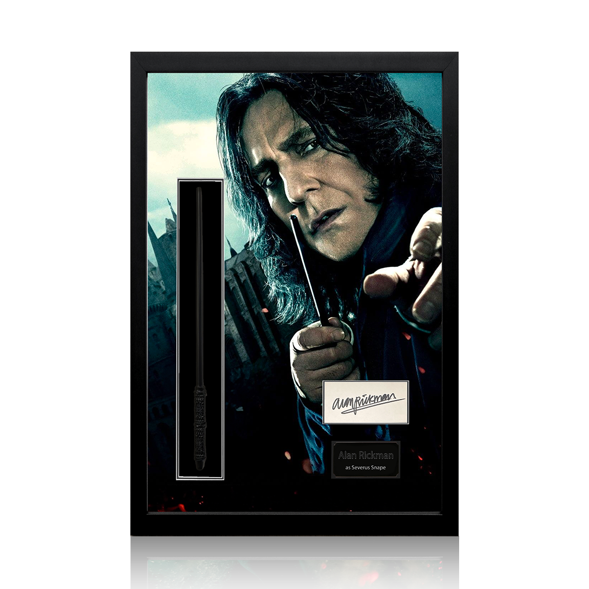 Alan Rickman Signed Professor Severus Snape Wand Display (ACOA)