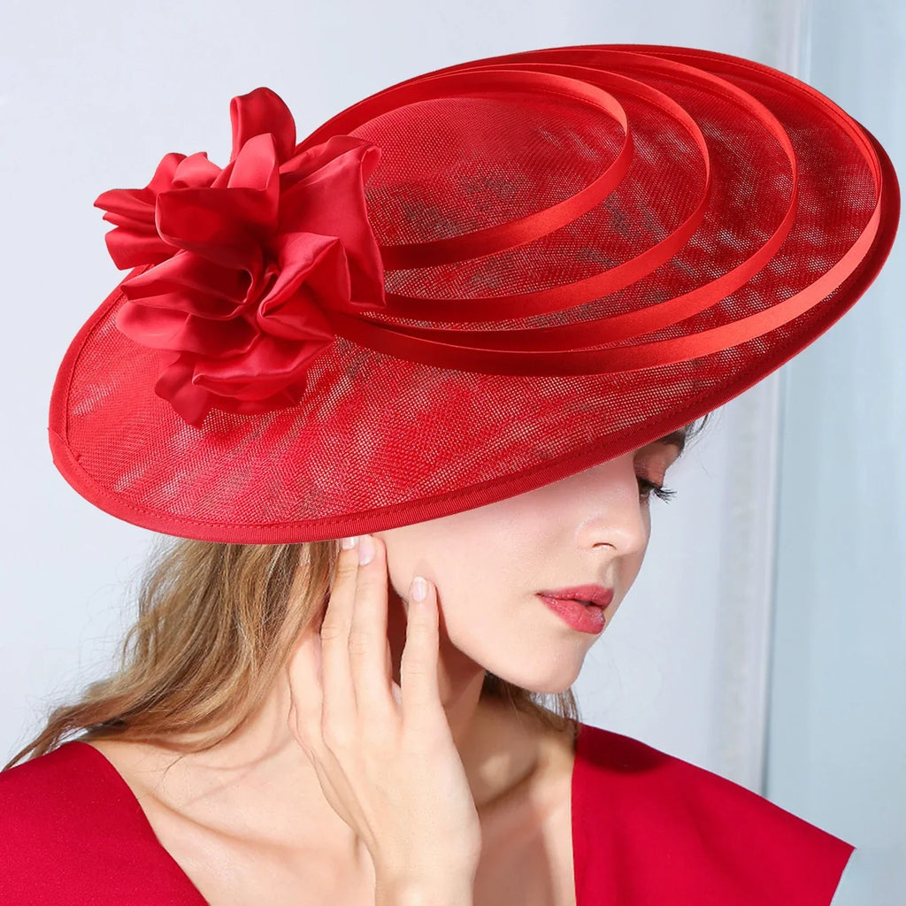 Fancy Christmas Sinamay Fascinator Perfect Wedding Hat Unique Derby Party Hat