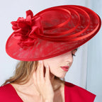Fancy Christmas Sinamay Fascinator Perfect Wedding Hat Unique Derby Party Hat
