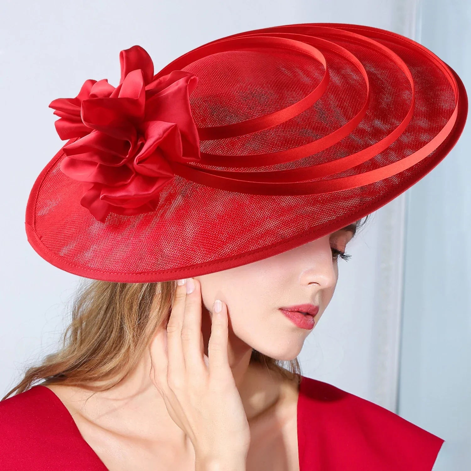 Fancy Christmas Sinamay Fascinator Perfect Wedding Hat Unique Derby Party Hat