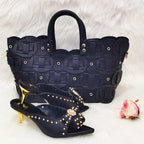 2022 Rivet Style Women Shoes and Bag to Match in Color matching High Quality