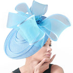 Elegant Wedding Big Size Fascinator Hat Women Flower Multimodal Hair Top Clips
