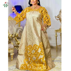 H&D African dresses for woman Turkey dress Sequin Diamond Robe Africaine African clothing Fashion Boubou Africain femme 2026 New