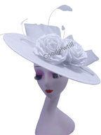 Big Flower Fascinators Hat Headpiece Women Kentucky Church Millinery Cap Ladies