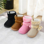 Babies Winter Snow Boots Comfortable Thick Warm Lobbing Ball Cute Boots