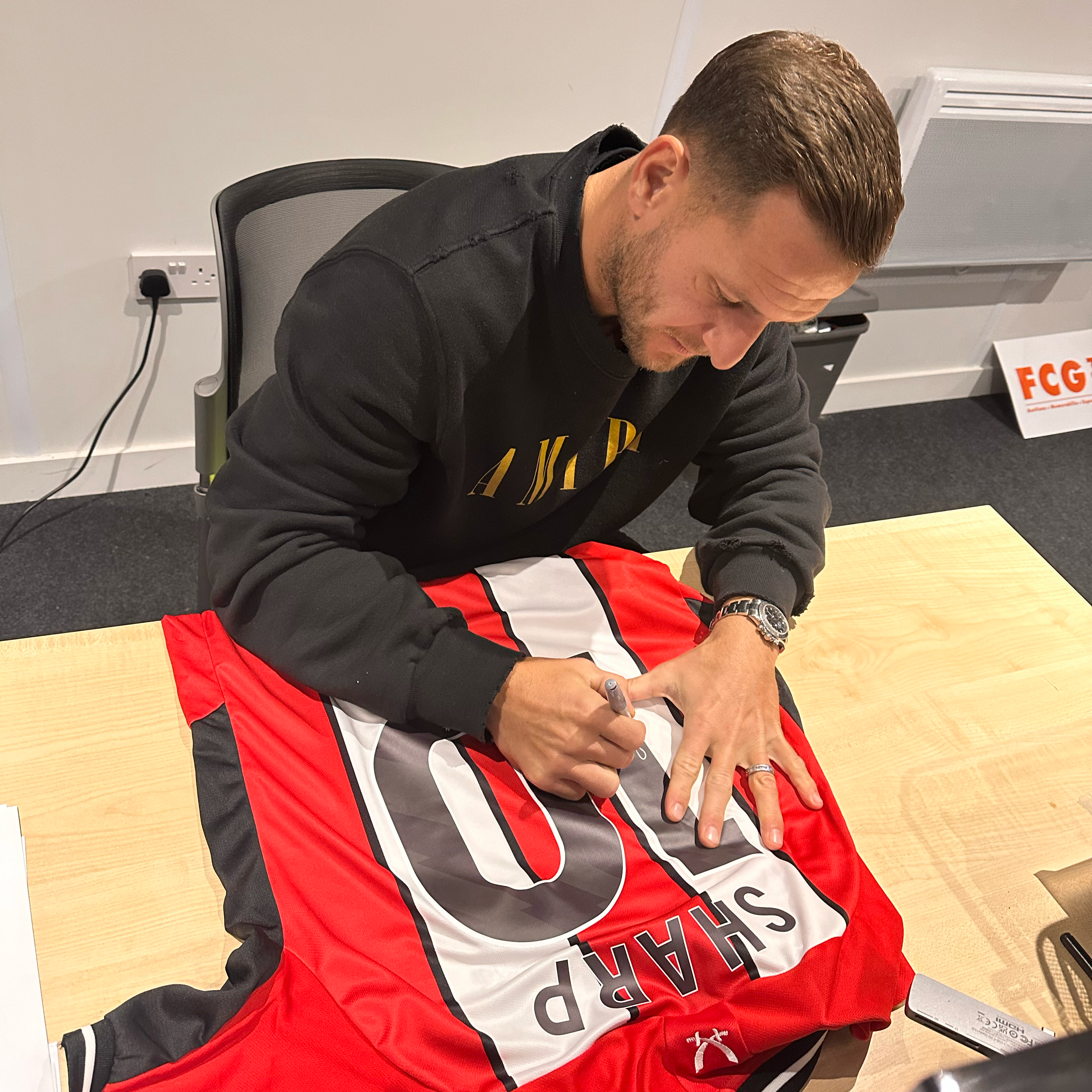 Billy Sharp Signed Sheffield United 23/24 Shirt Compact Display