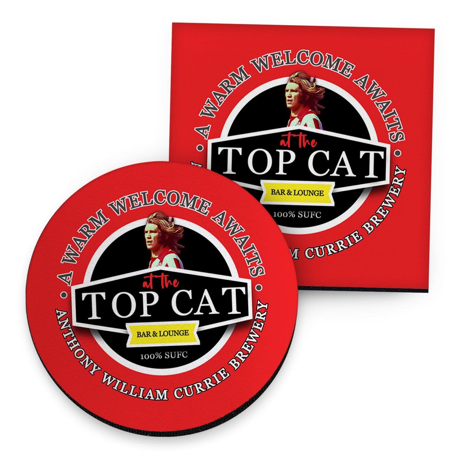 Sheffield  Tony Currie - Football Coaster - Square Or Circle