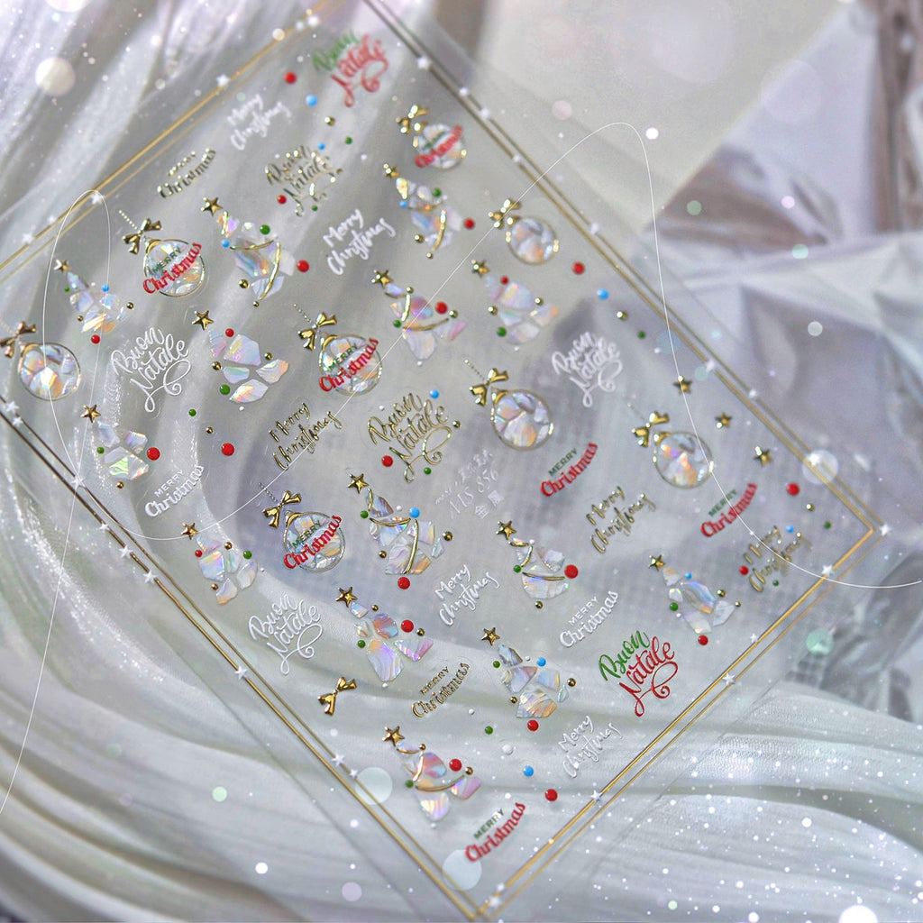 Hello Claws | Shell Christmas Tree Nail Deco Sticker