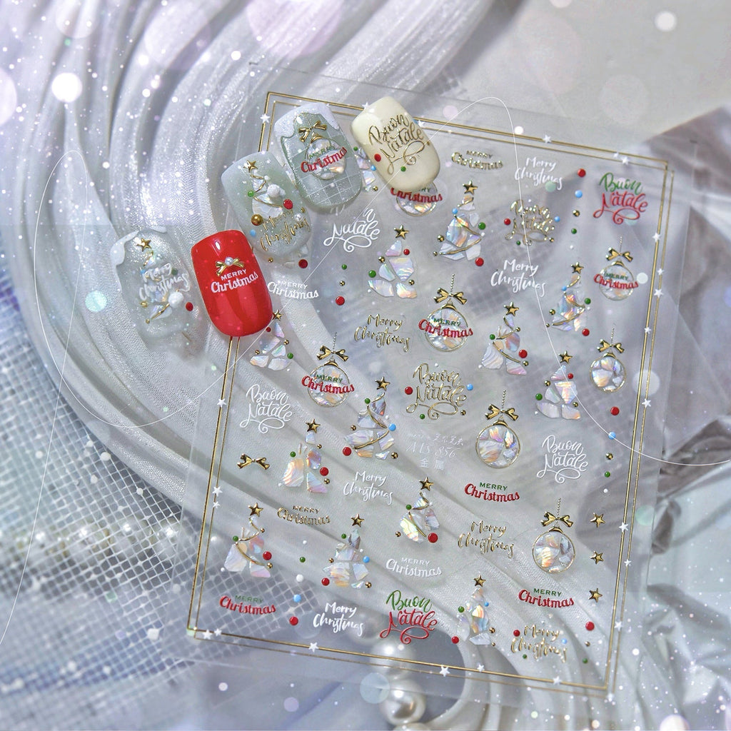 Hello Claws | Shell Christmas Tree Nail Deco Sticker