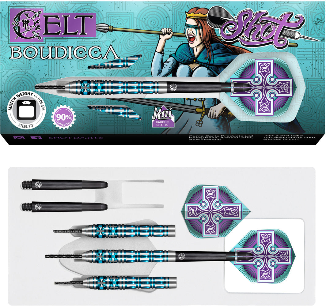 Shot Celt Boudicca 90% Steeltip darts