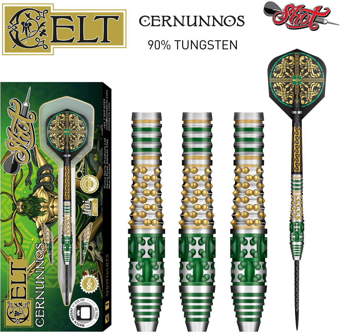 Shot Celt Cernunnos 90% Steeltip darts