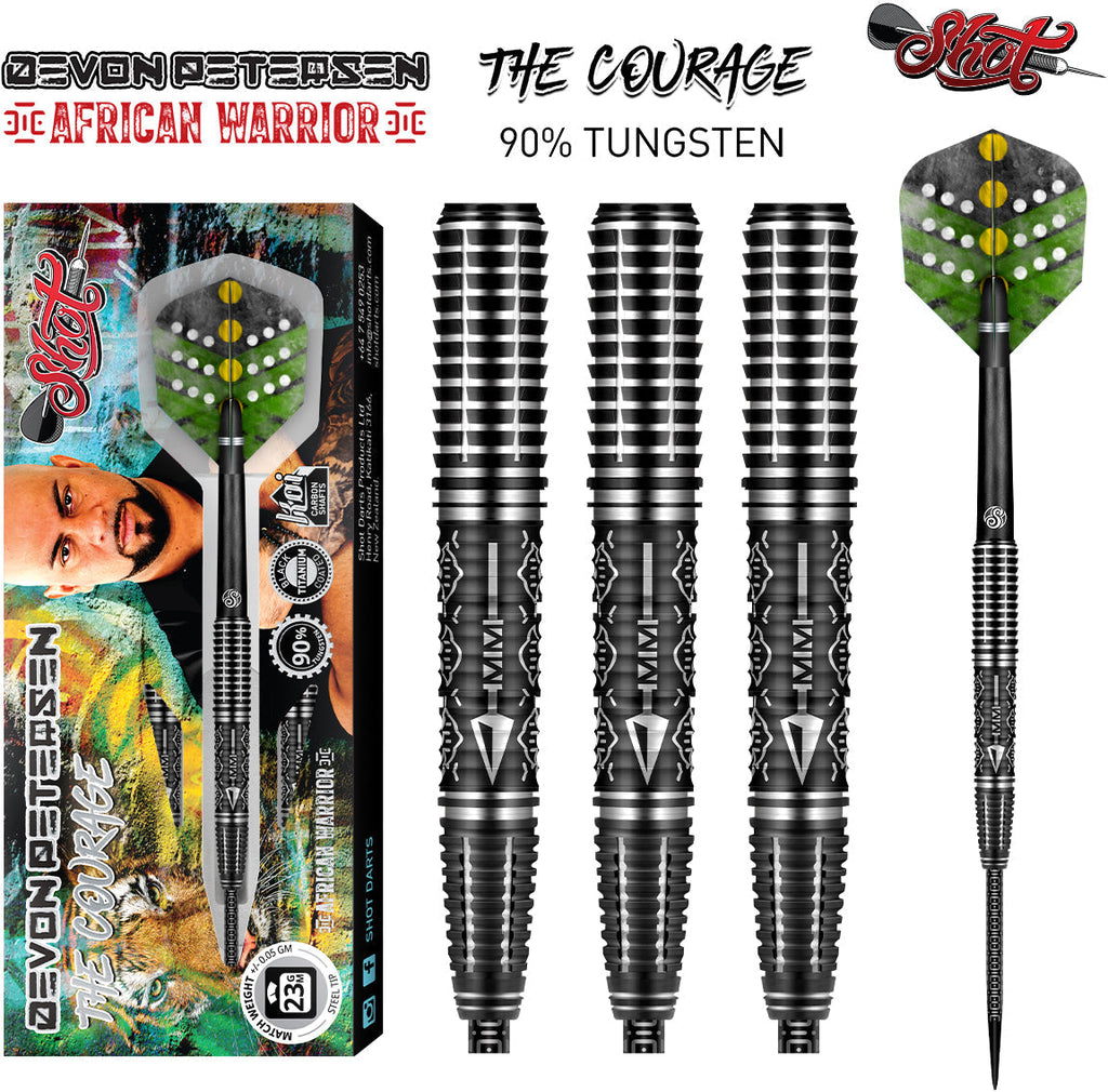 Shot Devon Peterson Courage 90% steeltip darts