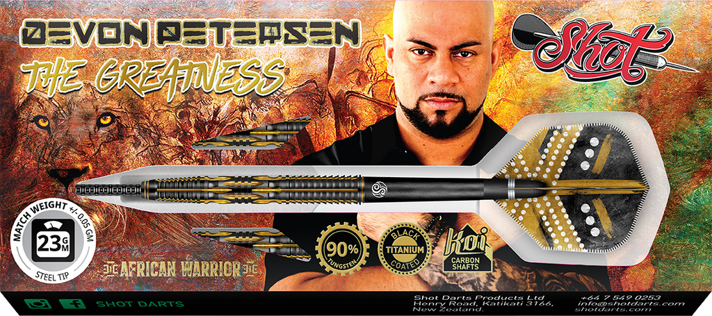 Shot Devon Peterson The Greatness 90% steeltip darts