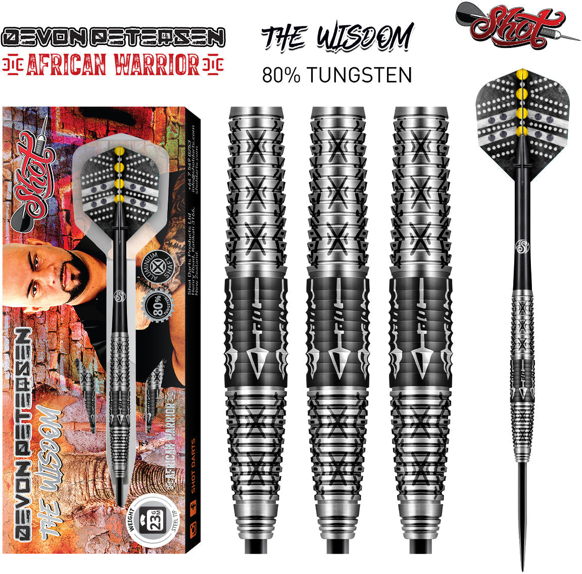 Shot Devon Peterson Wisdom 80% Steeltip darts