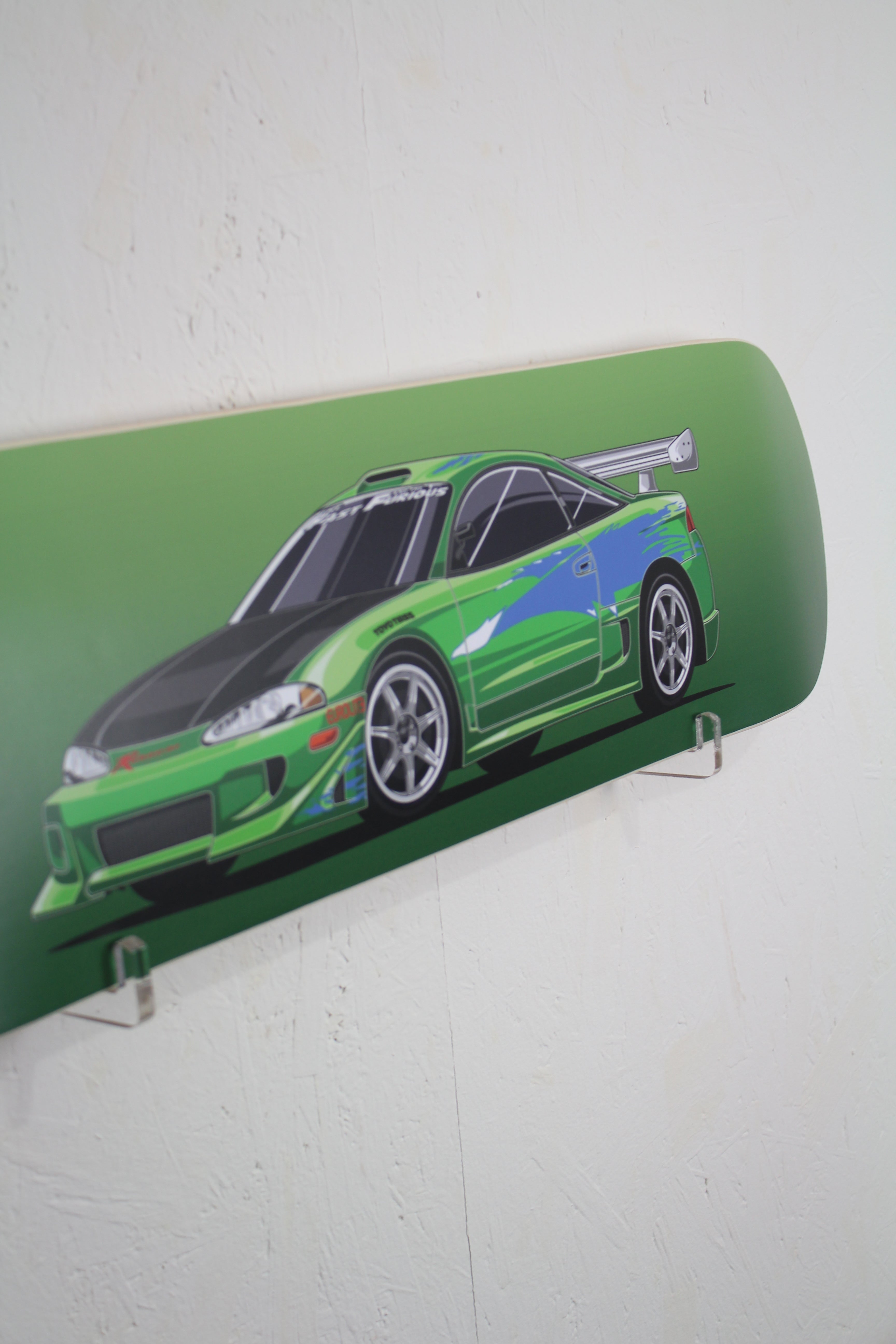 F and F inspired Mitsubishi Eclipse Skate Deck Wall Art