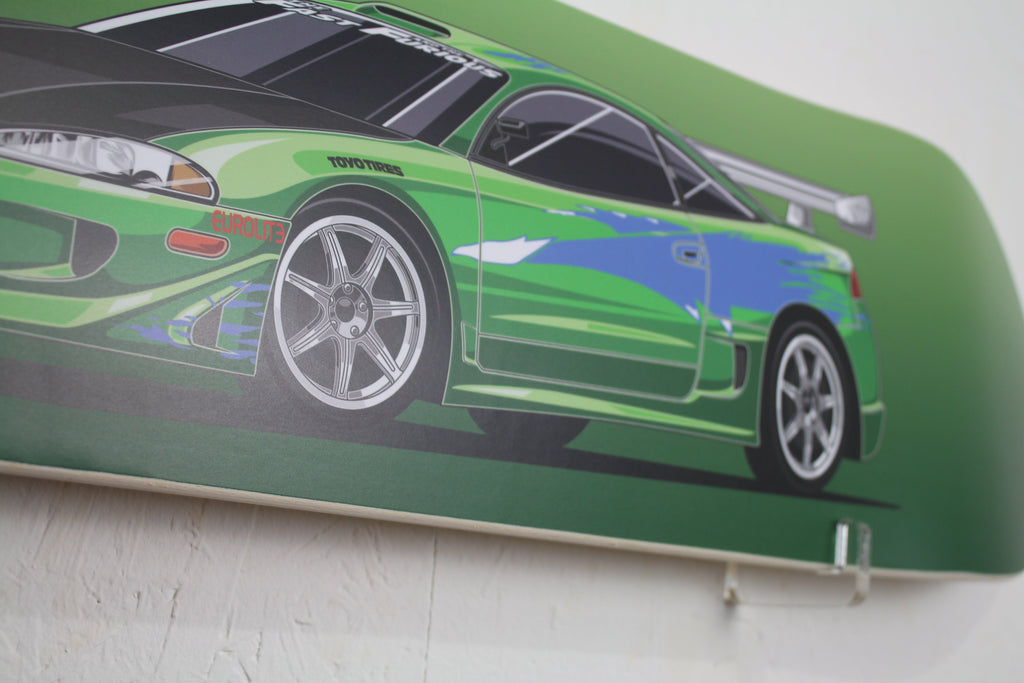 F and F inspired Mitsubishi Eclipse Skate Deck Wall Art