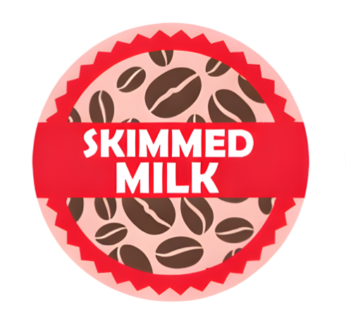 Coconut Milk Coffee Shop Barista Labels 20mm 1000 labels per roll
