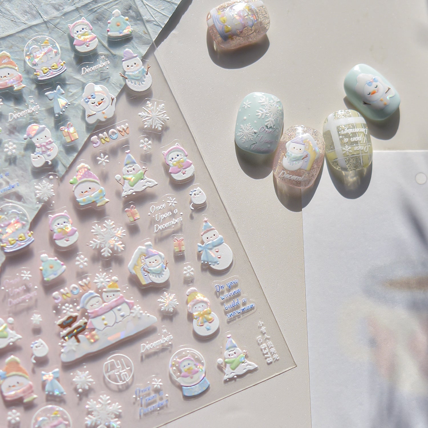 Hello Claws | Snowman And Candy House Nail Deco Sticker