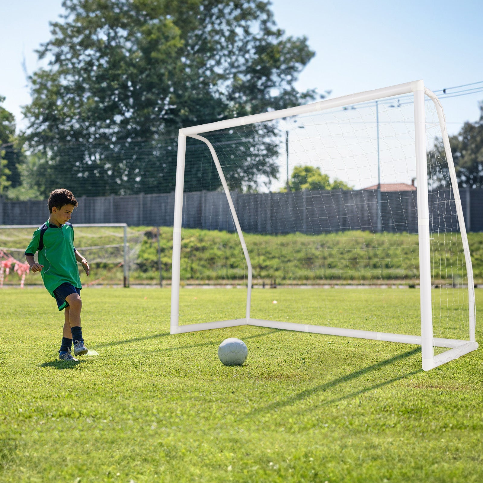 Adjustable Soccer Goal Football Training Equipment with 5 Soccer Training Cones