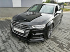 Maxton Design - FRONT SPLITTER V.2 AUDI S3 / A3 S-LINE 8V FACELIFT SEDAN (2016-2020)