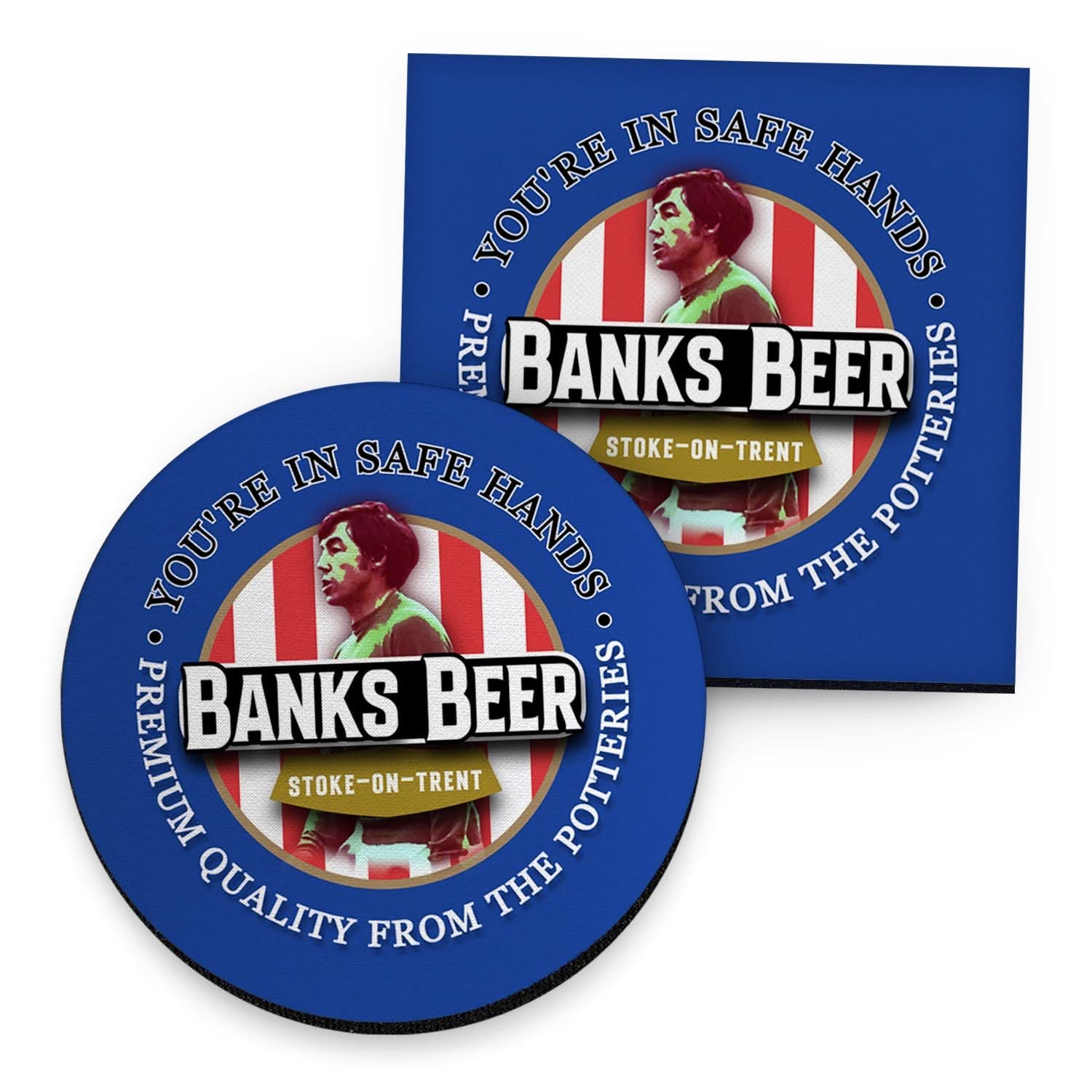 Stoke Victoria Banks- Football Coaster - Square Or Circle