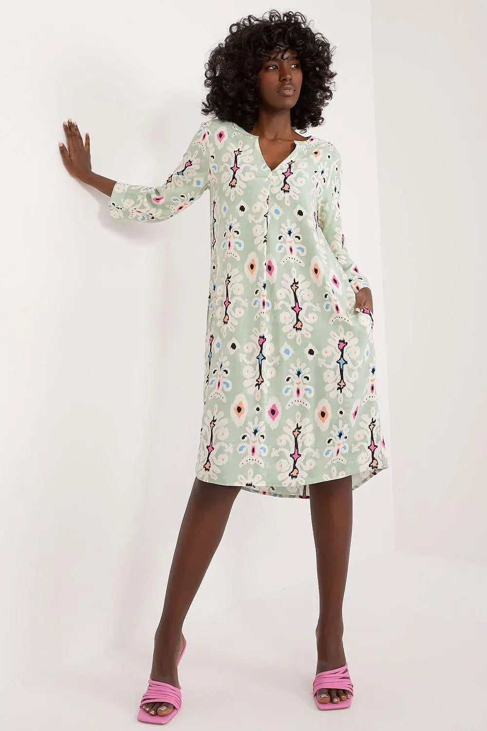 Sublevel fashionable soft and breathable viscose daydress