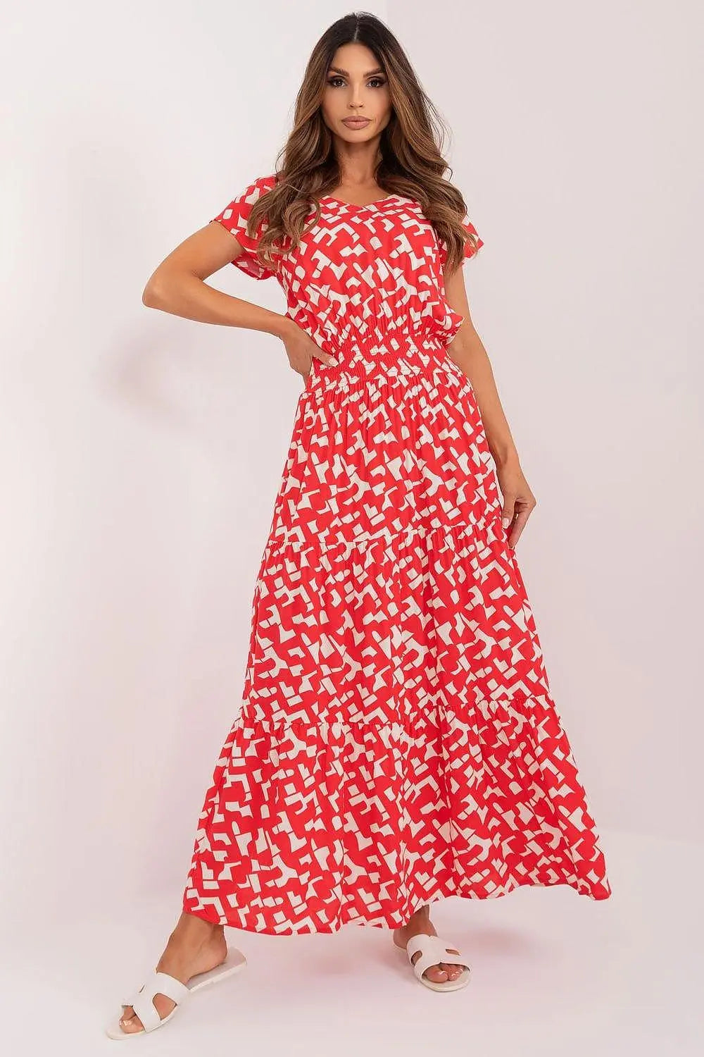 Sublevel flared fashionable summer daydress