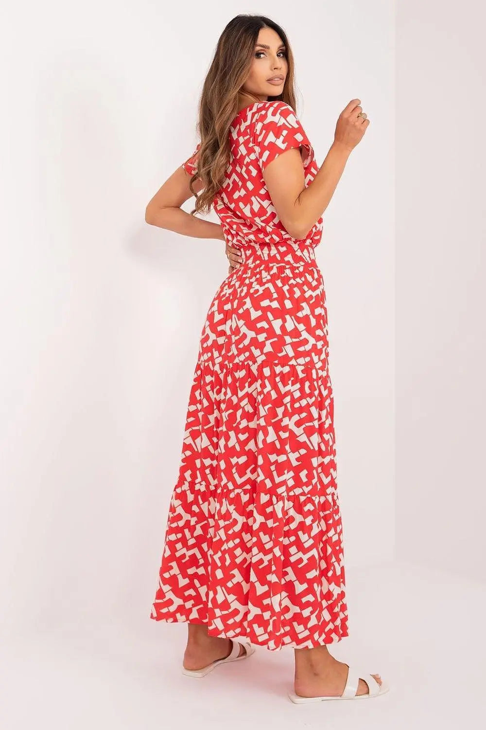 Sublevel flared fashionable summer daydress