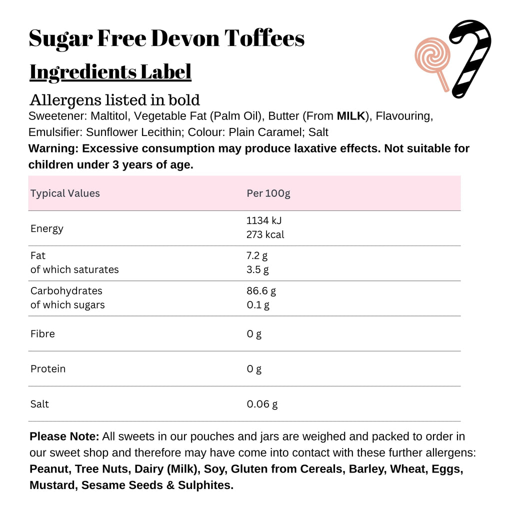 Sugar Free Devon Toffees