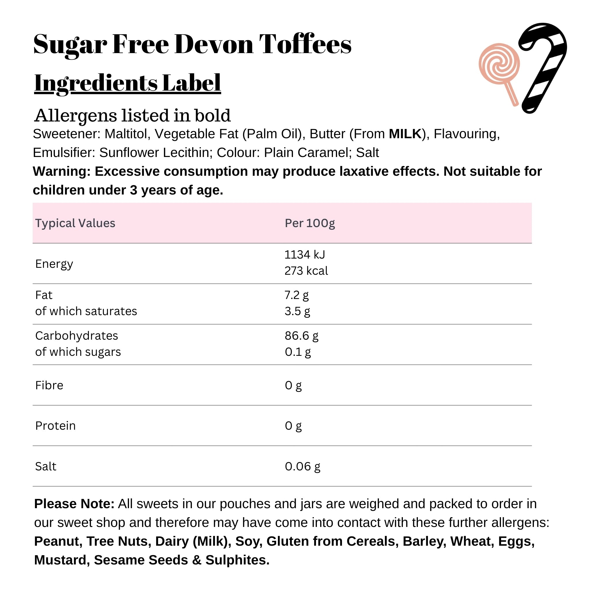 Sugar Free Devon Toffees