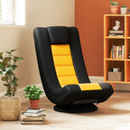 360° Swivel Gaming Chair 4 Position Adjustable Folding Floor Sofa-Grey
