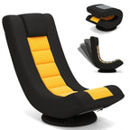 360° Swivel Gaming Chair 4 Position Adjustable Folding Floor Sofa-Grey
