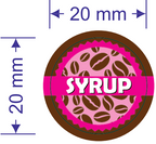 Syrup Coffee Shop Barista Labels 20mm 1000 labels per rolls