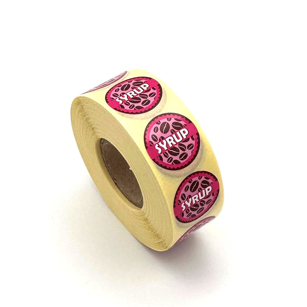 Syrup Coffee Shop Barista Labels 20mm 1000 labels per rolls