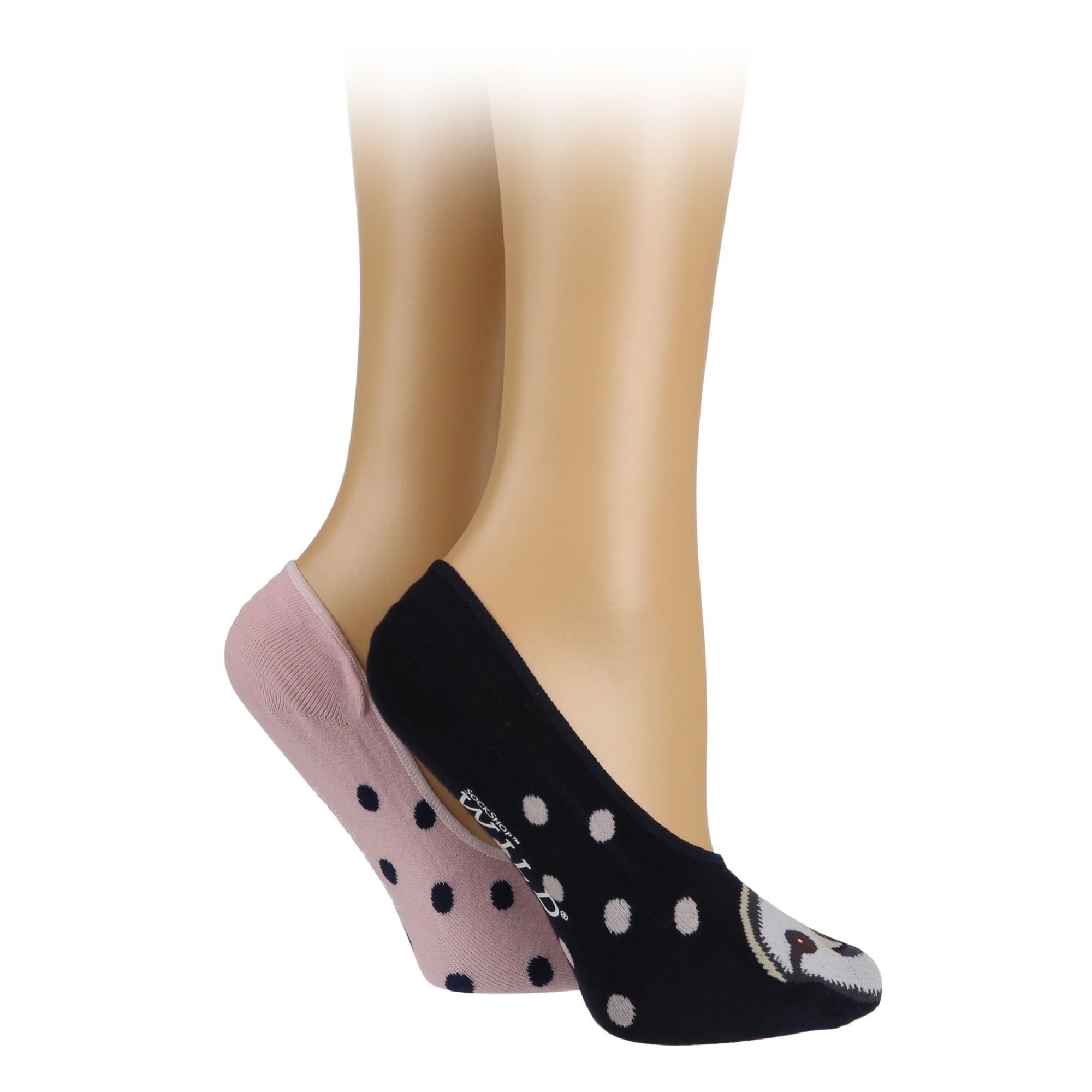 4 Pack Ladies Novelty No Show Socks: Summer Cotton Socks with Heel Grip