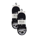 4 Pack Ladies Novelty No Show Socks: Summer Cotton Socks with Heel Grip