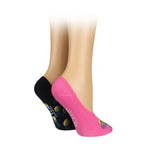 4 Pack Ladies Novelty No Show Socks: Summer Cotton Socks with Heel Grip