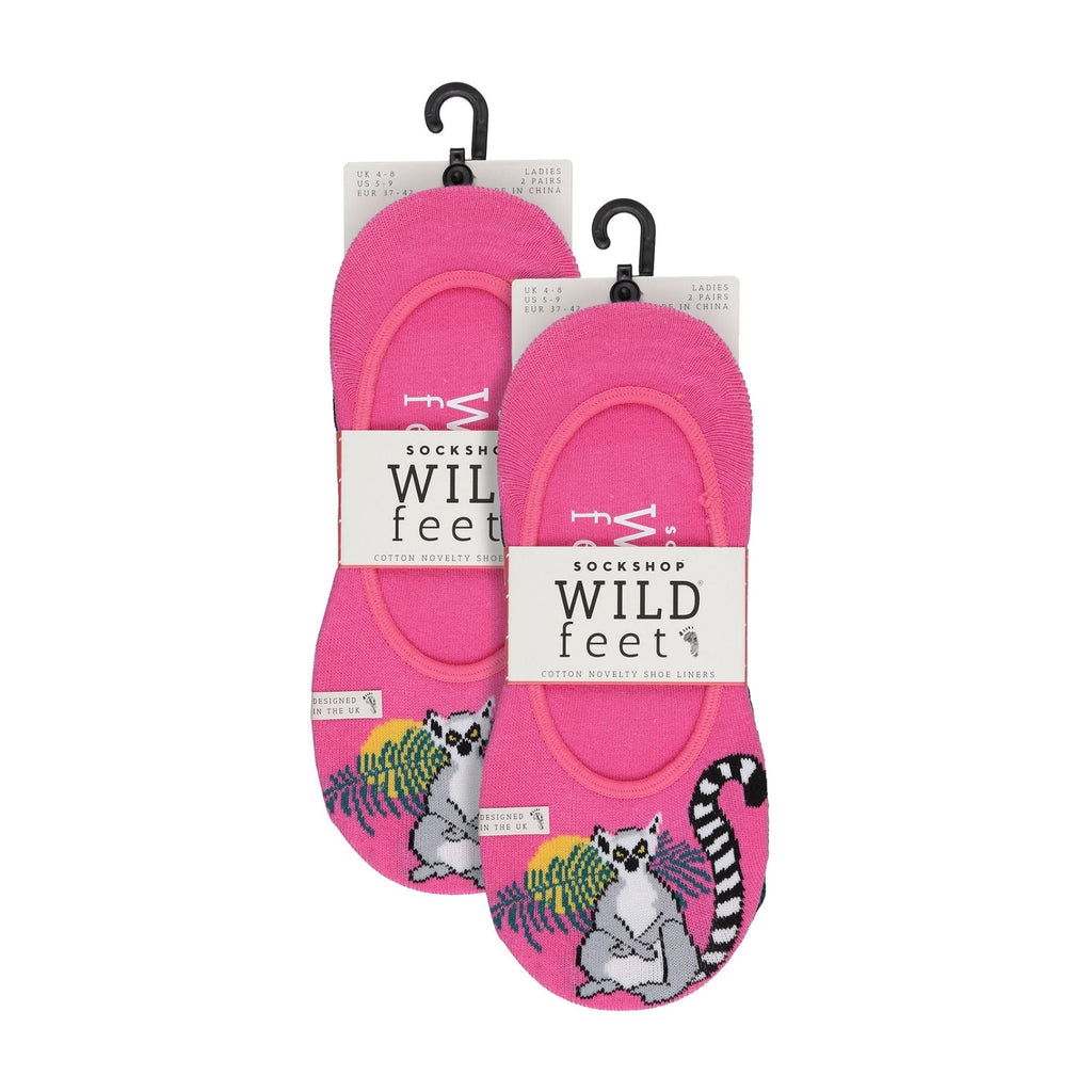 4 Pack Ladies Novelty No Show Socks: Summer Cotton Socks with Heel Grip