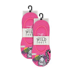4 Pack Ladies Novelty No Show Socks: Summer Cotton Socks with Heel Grip