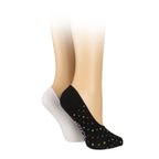 4 Pack Ladies Novelty No Show Socks: Summer Cotton Socks with Heel Grip