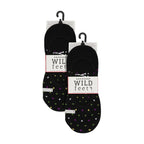 4 Pack Ladies Novelty No Show Socks: Summer Cotton Socks with Heel Grip